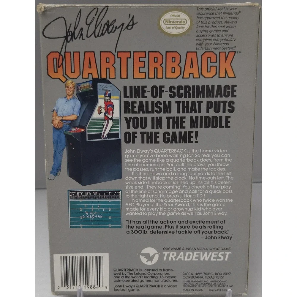 Tradewest NES-JQ-USA John‎ Elway's Quarterback NES Game with Box